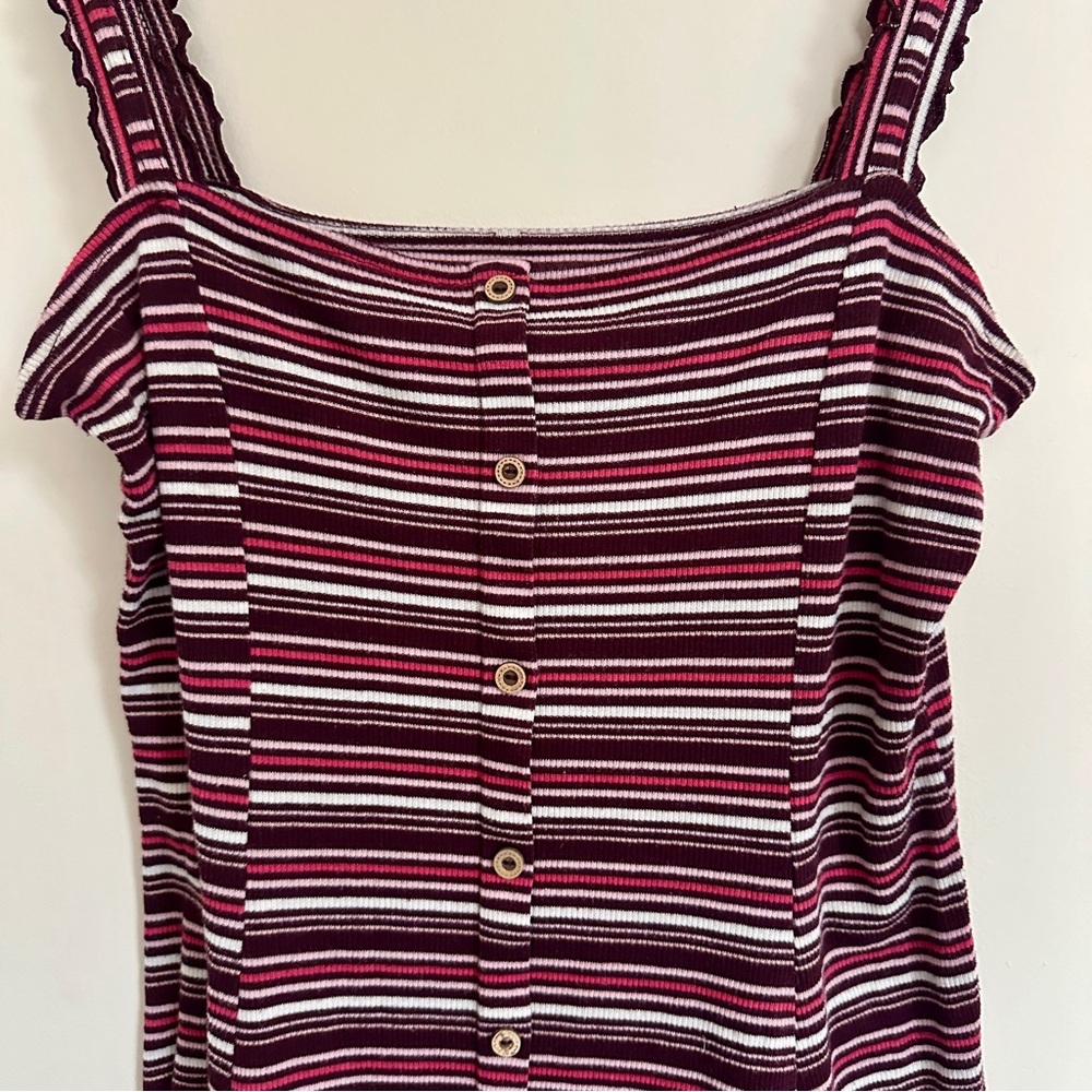 Aero Striped Ruffle Strap Dress - Picture 5 of 10